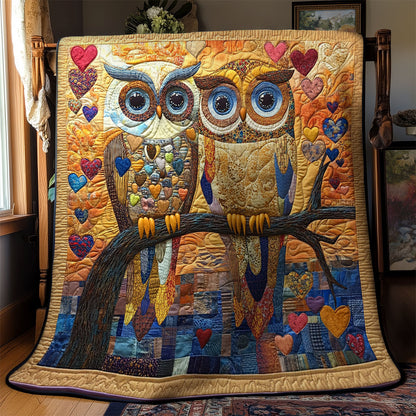 Heart Couple Owl WY1502057CL Quilt