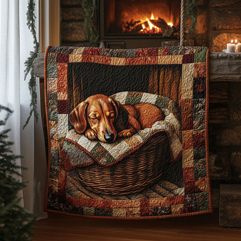 Dachshund Sleep WT1001004CL Quilt