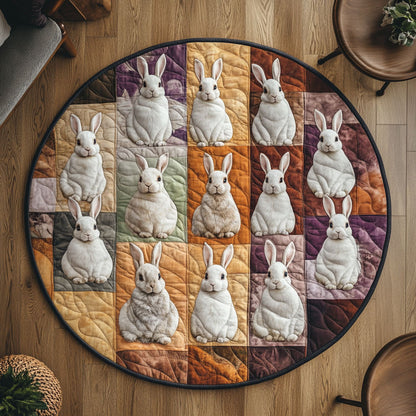 Bunny Circle CW2607007CL Quilted Round Mat