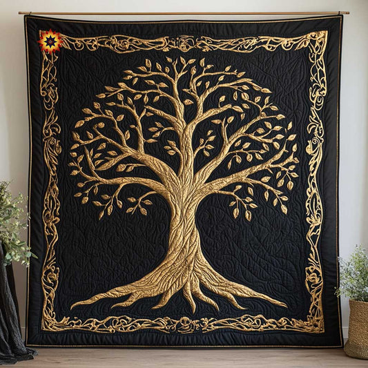 Ancient Golden Tree Of Life WP1312001CL Quilt