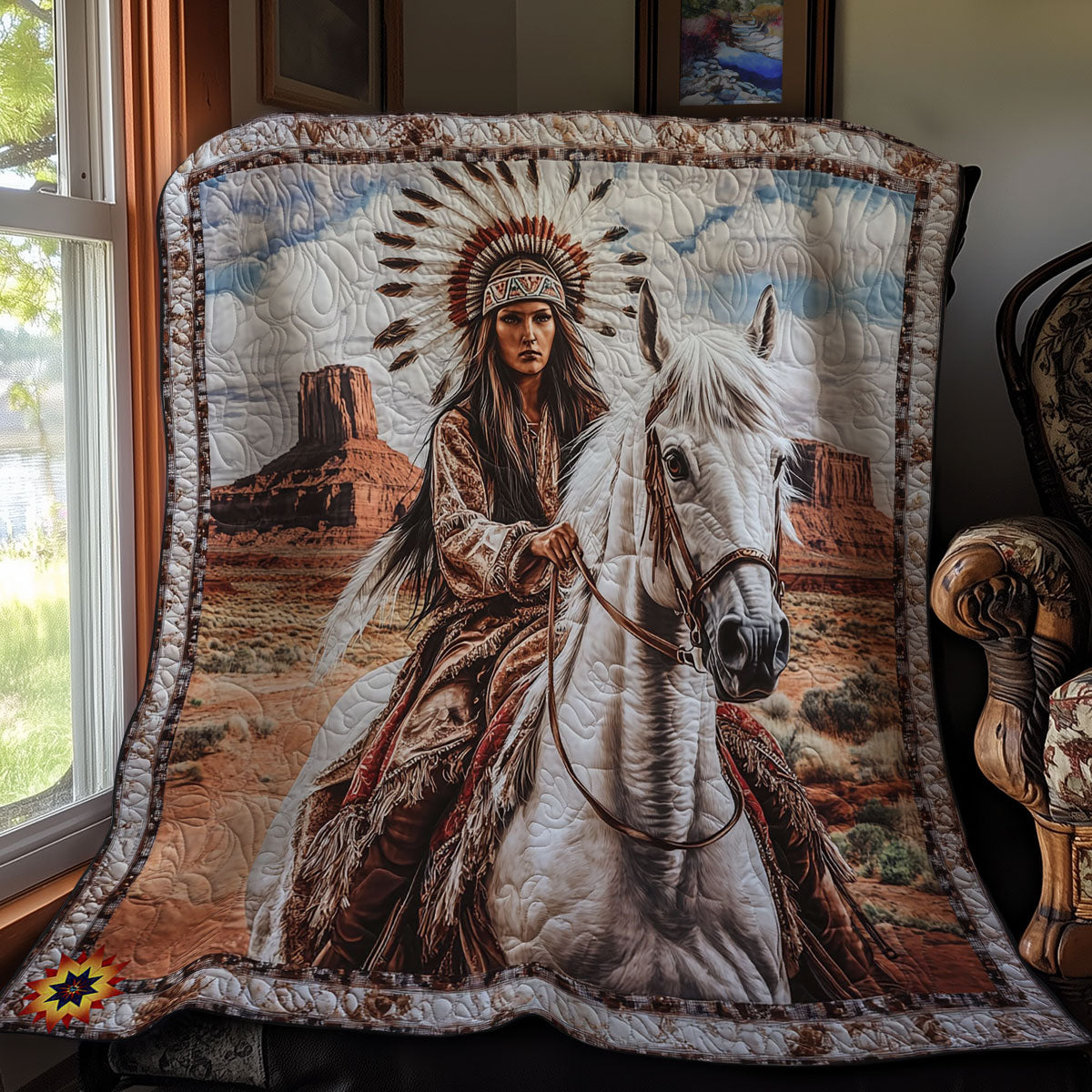 Native American Riding Horse WY2811003CL Quilt