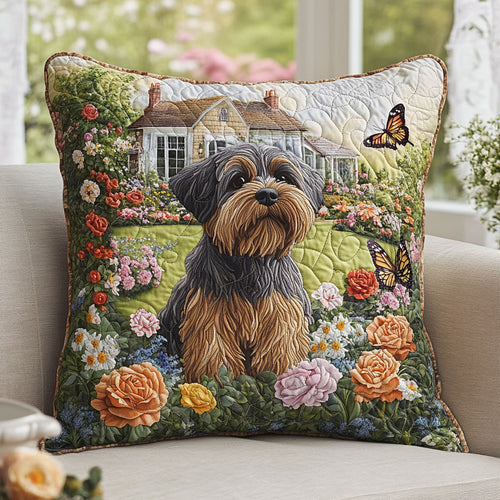 Schnauzer Dog Garden WT2803033CL Quilt Pillow Case