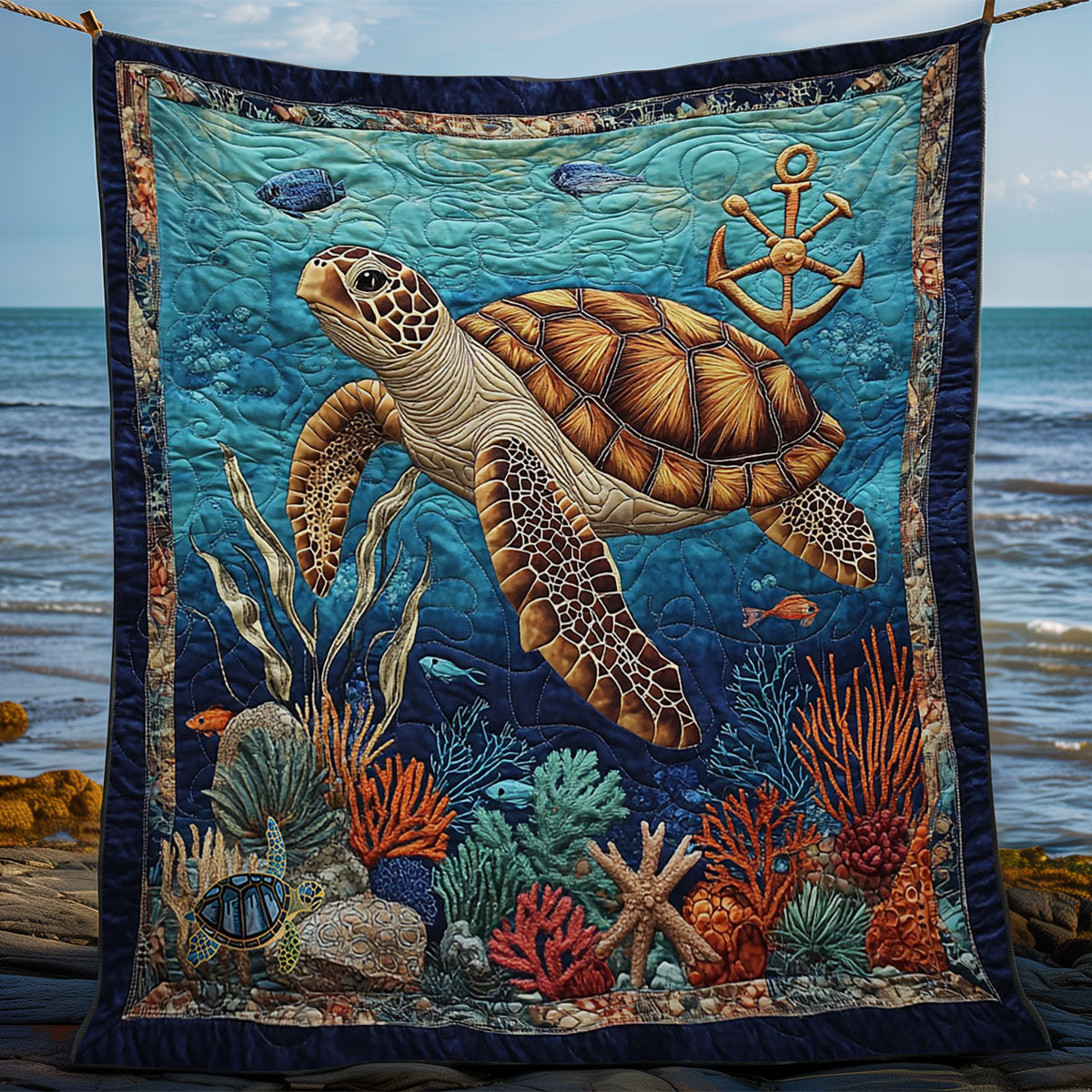 Turtle Life WY1912061CL Quilt