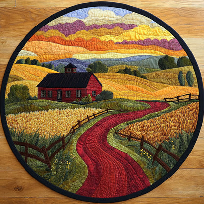 Peace Ful Field CP1704091CL Quilted Round Mat