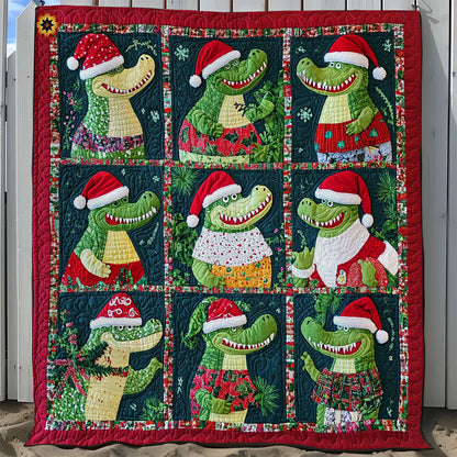 Santa Crocodile WY1411043CL Quilt