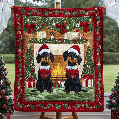 Dachshund Holiday Comfort WN3009055CL Quilt