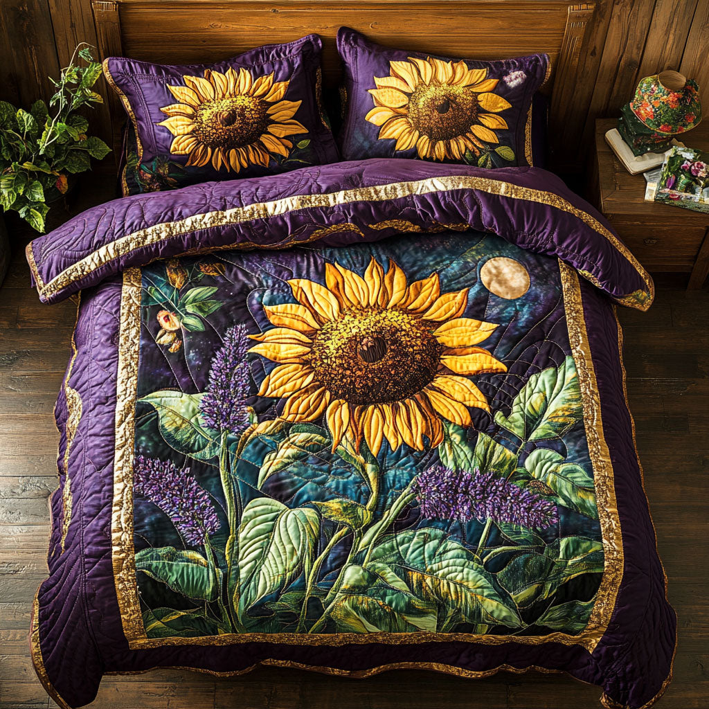 Sunflower In Night WY2201043CL Duvet Cover Set
