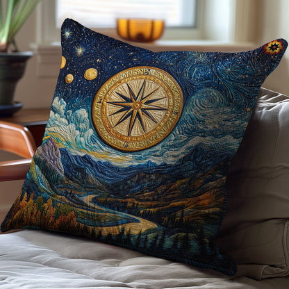 Moutain View Compass WY0212086CL Quilt Pillow Case