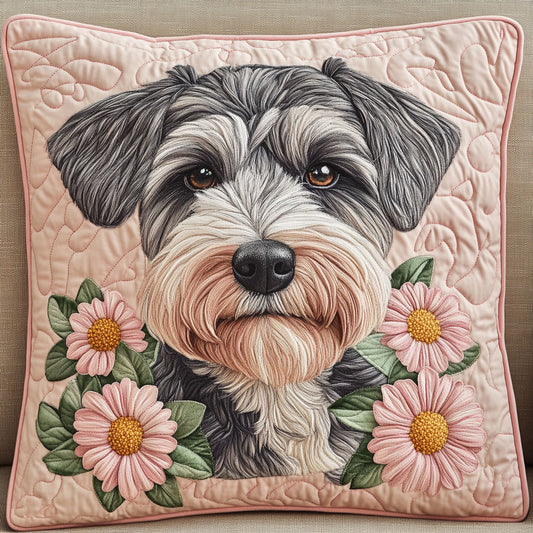 Miniature Schnauzer Dog WT2803032CL Quilt Pillow Case