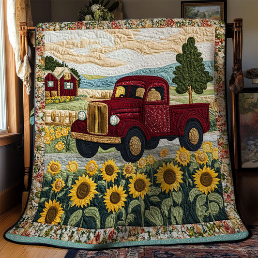 Truck Sunflower WX2111048CL Quilt