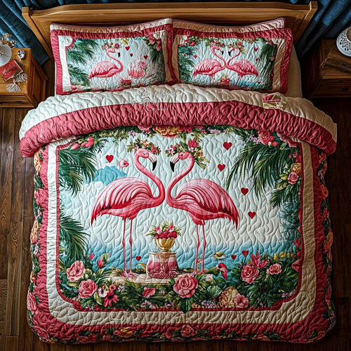 Teabreak Of Couple Flamingo WY1701012CL Duvet Cover Set