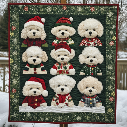Poodle Merry Christmas YR2312004CL Quilt