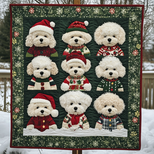 Poodle Merry Christmas YR2312004CL Quilt