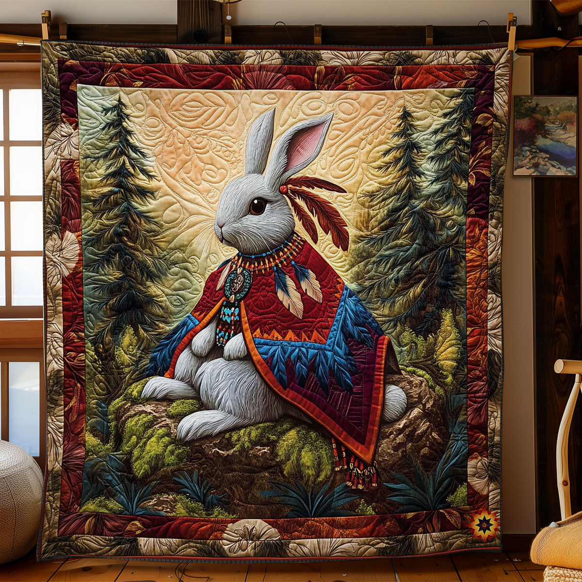 Native American Rabbit WY1112016CL Quilt – Cozzyhomes