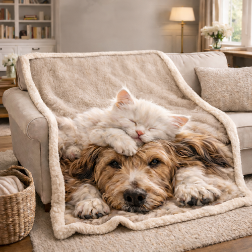 Pet Family KL2701003CL Faux Fur Throw Blanket