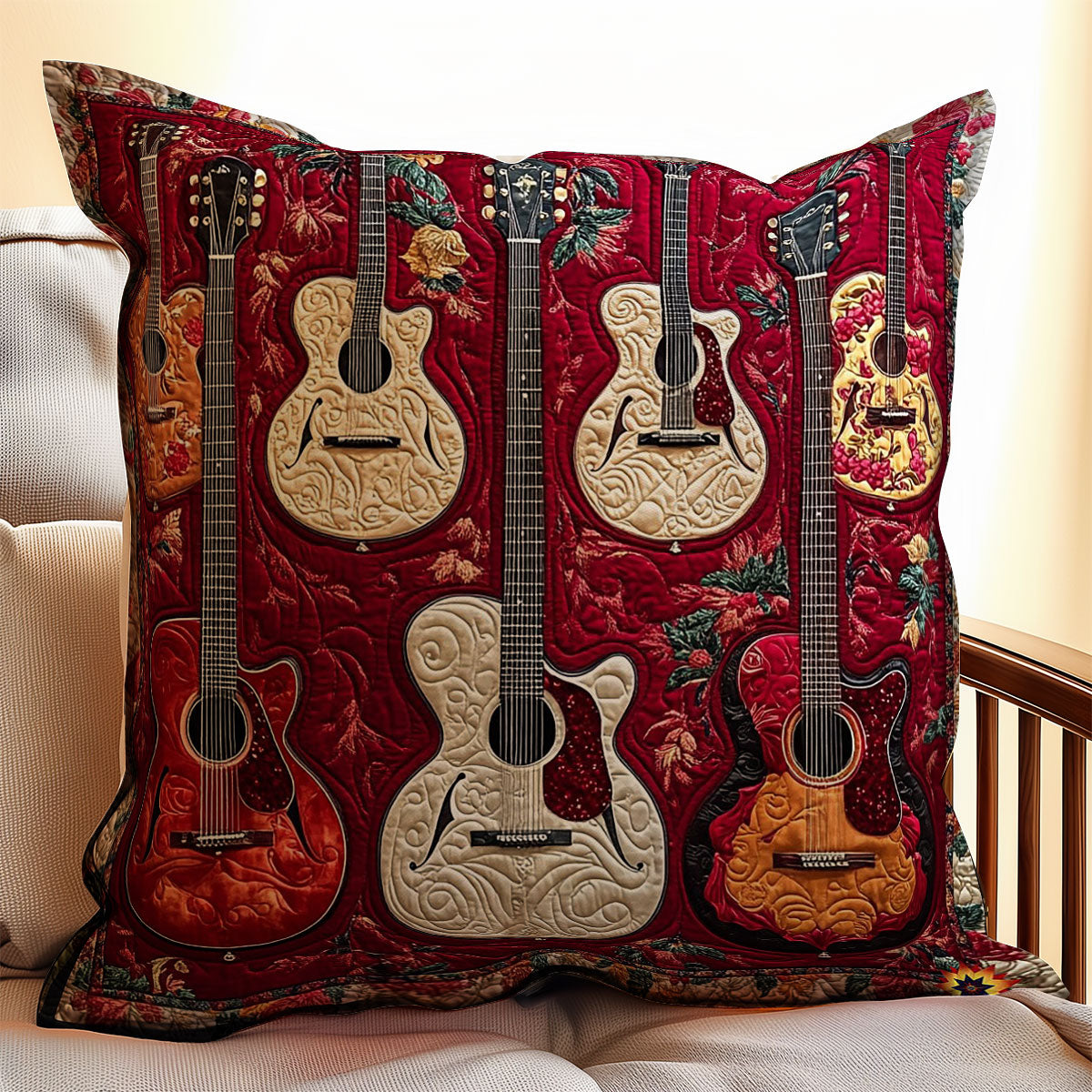 Guitar WY0912091CL Quilt Pillow Case