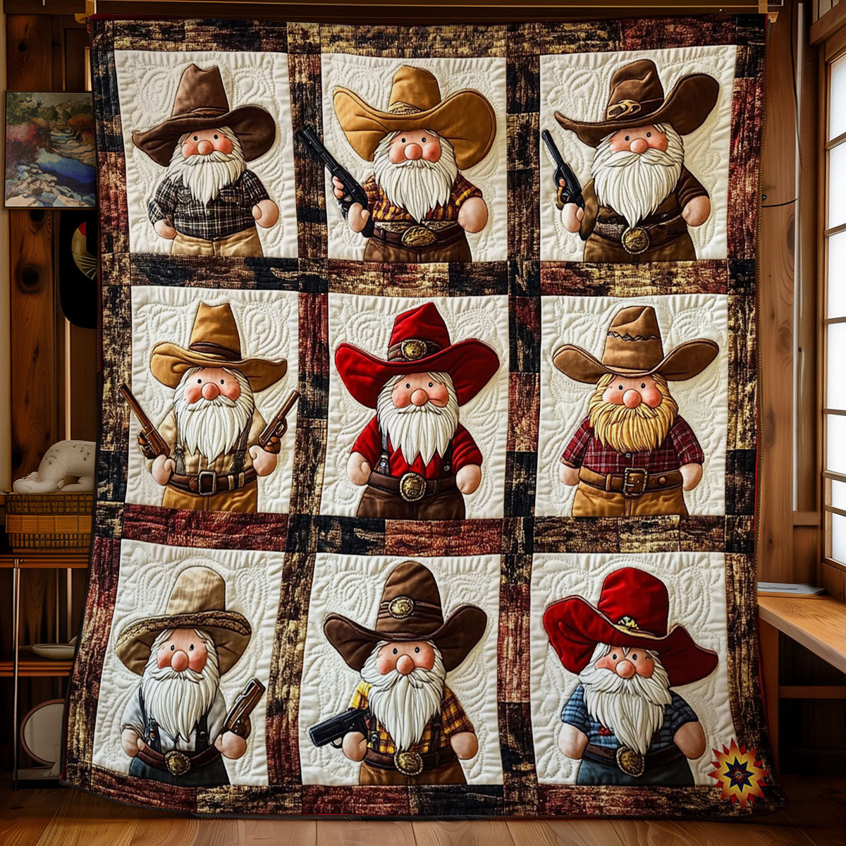 Cowboy Gnome WY0612013CL Quilt