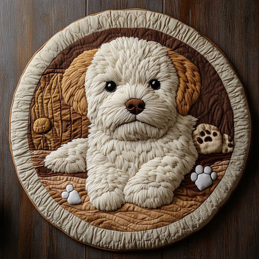 White Puppy CP2105004CL Quilted Round Mat