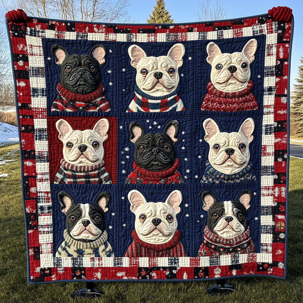 Winter French Bulldog WJ1911029CL Quilt