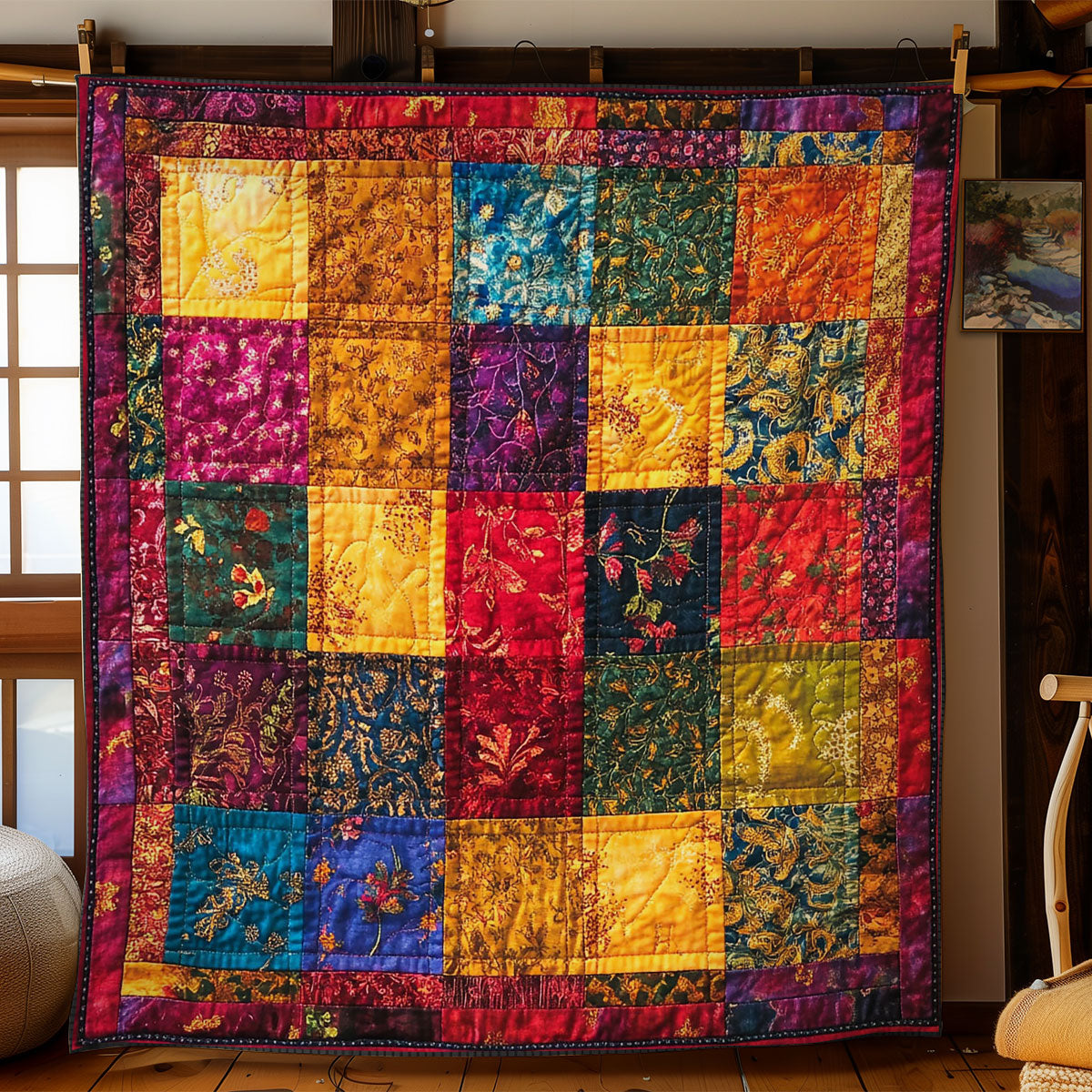 Vibrant Square Cushion WY1302009CL Quilt