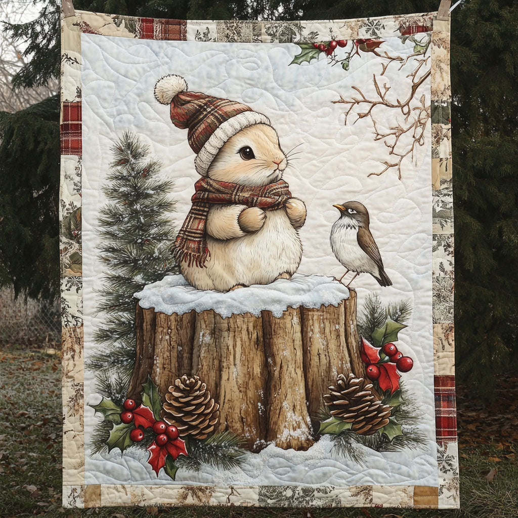 Rabbit Pinecone Snow WT0501005CL Quilt