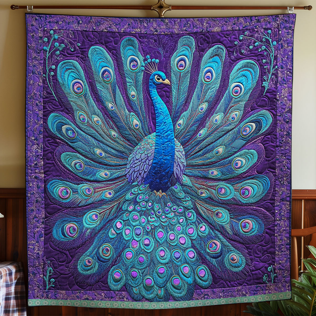 Majestic Peacock WX1312036CL Quilt