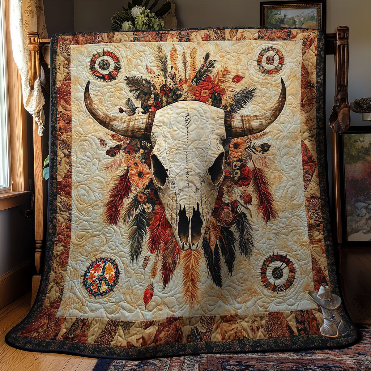 Sacred Cow Skull WN0412076CL Quilt