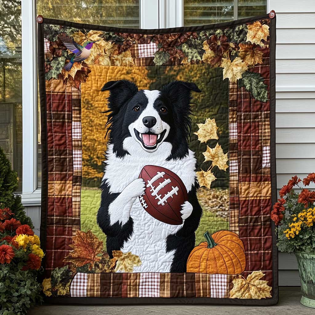 Border Collie Playtime Football WN1010031CL Quilt