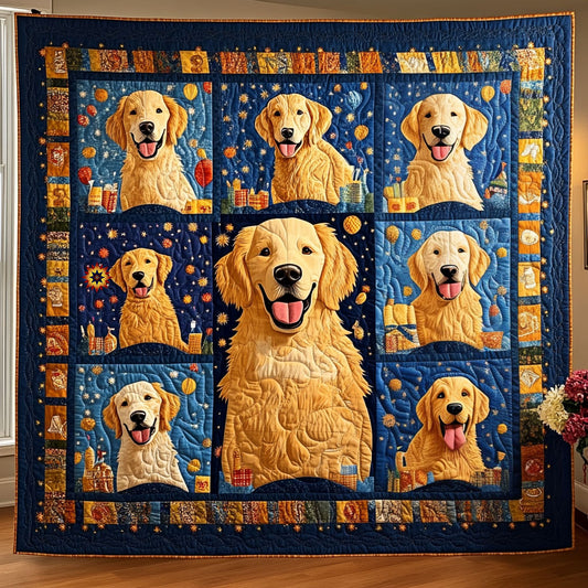 Golden Paws Celebration WJ1712016CL Quilt