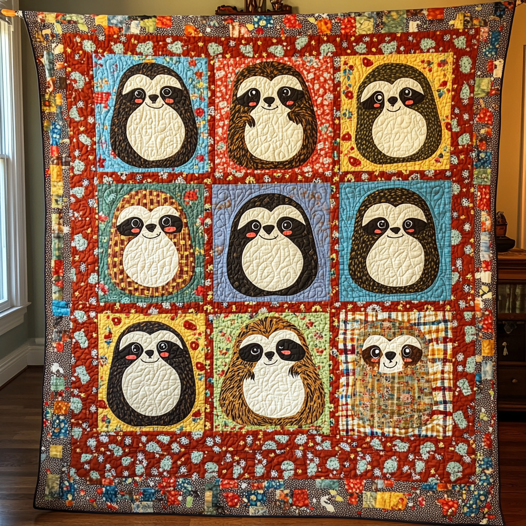 Cute Sloths XR2409009CL Quilt