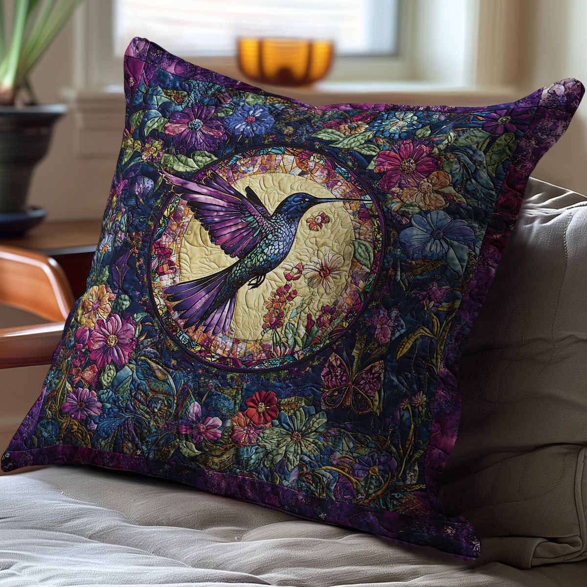 Hummingbird In Mystic Garden WY0201065CL Quilt Pillow Case