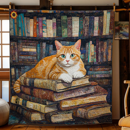 Cat In Library WY1911063CL Quilt