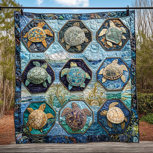 Sea Turtles WU0910016CL Quilt