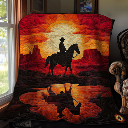 Sunset Cowboy WY0312058CL Quilt