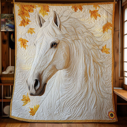 Autumn White Horse WY2011045CL Quilt