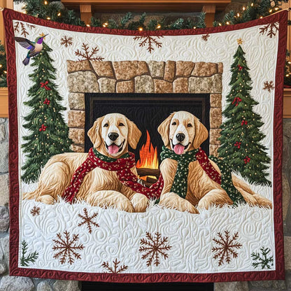 Golden Retriever Holiday Cheer WN0411028CL Quilt