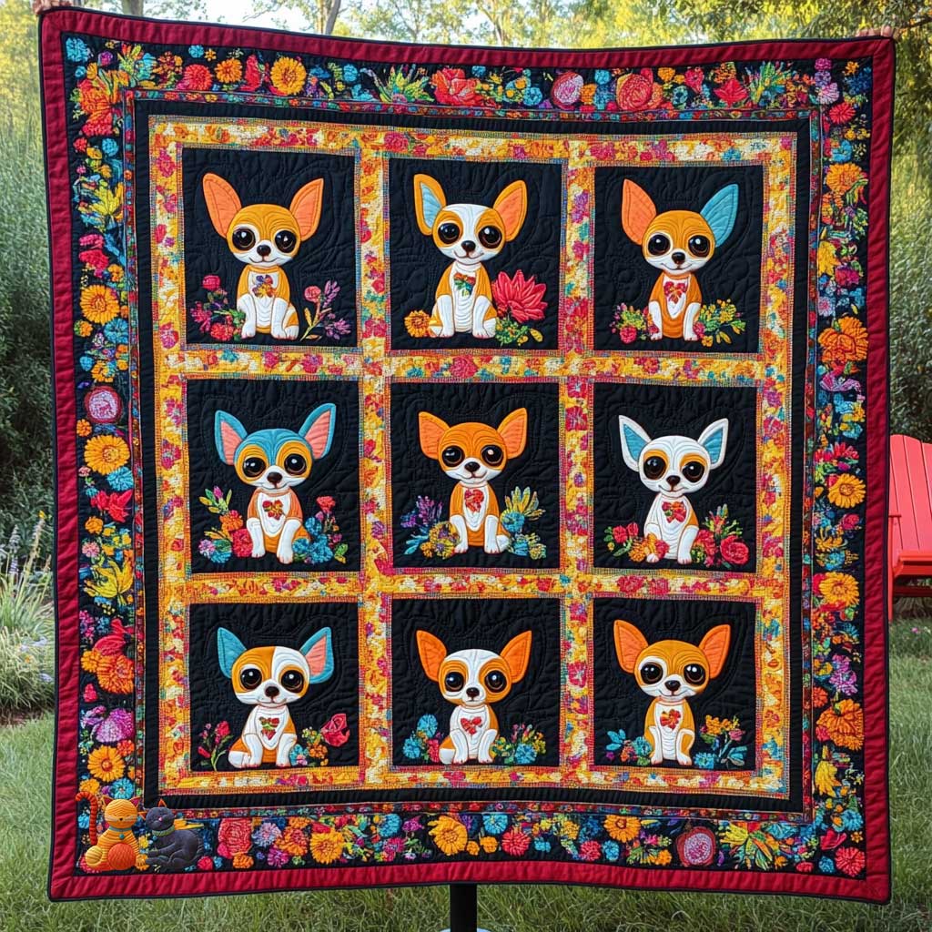 Chihuahua And Marigold Magic WN0910073CL Quilt