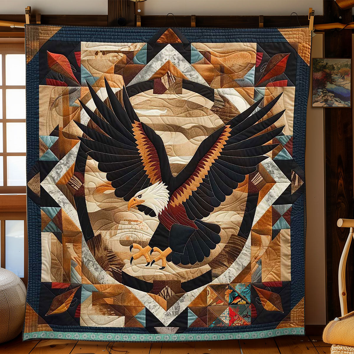 Tribe Eagle Native American WP2210030CL Quilt