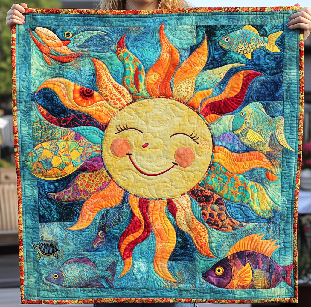 Sun And Fish YR1812023CL Quilt