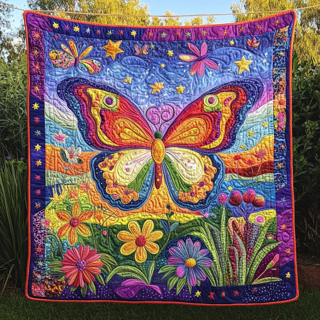 Butterfly Sky Flower WT2201002CL Quilt