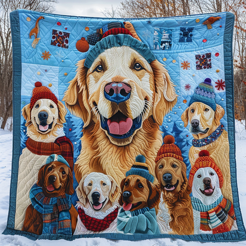 Snow Golden Retriever WN1909029CL Quilt