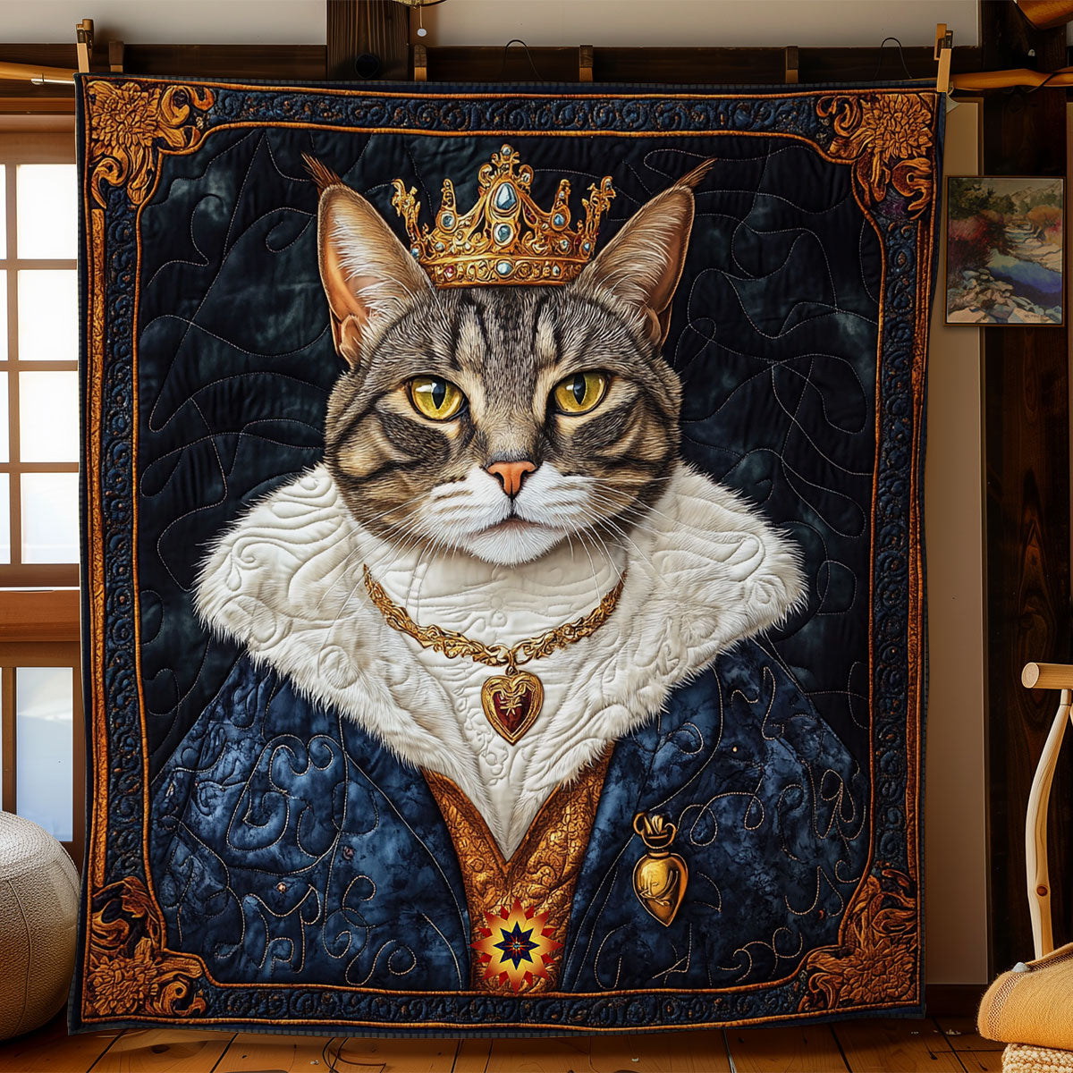 Royal Portrait Cat WY1311020CL Quilt