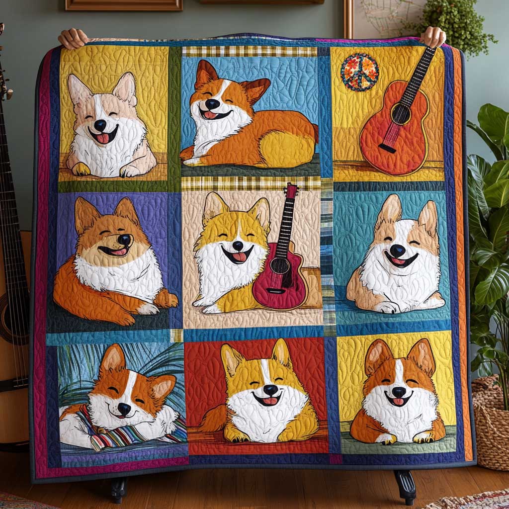 Corgi Guitar Glow WN0410044CL Quilt