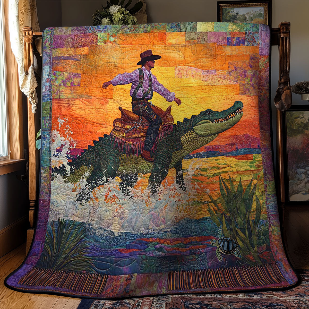 Fearless Crocodile Rodeo WN0411074CL Quilt
