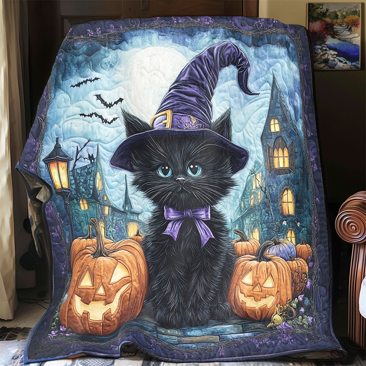Witchy Cat CW2207038CL Quilt