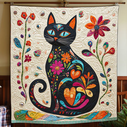 Flower Tatoo Black Cat WP1909042CL Quilt