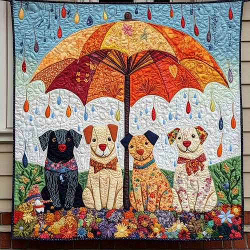 Dog's Colorful Escape WN3009047CL Quilt