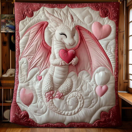 Heart Valentine White Dragon WY0202030CL Quilt