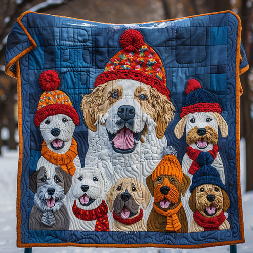 Winter Cozy Dogs WN1909025CL Quilt