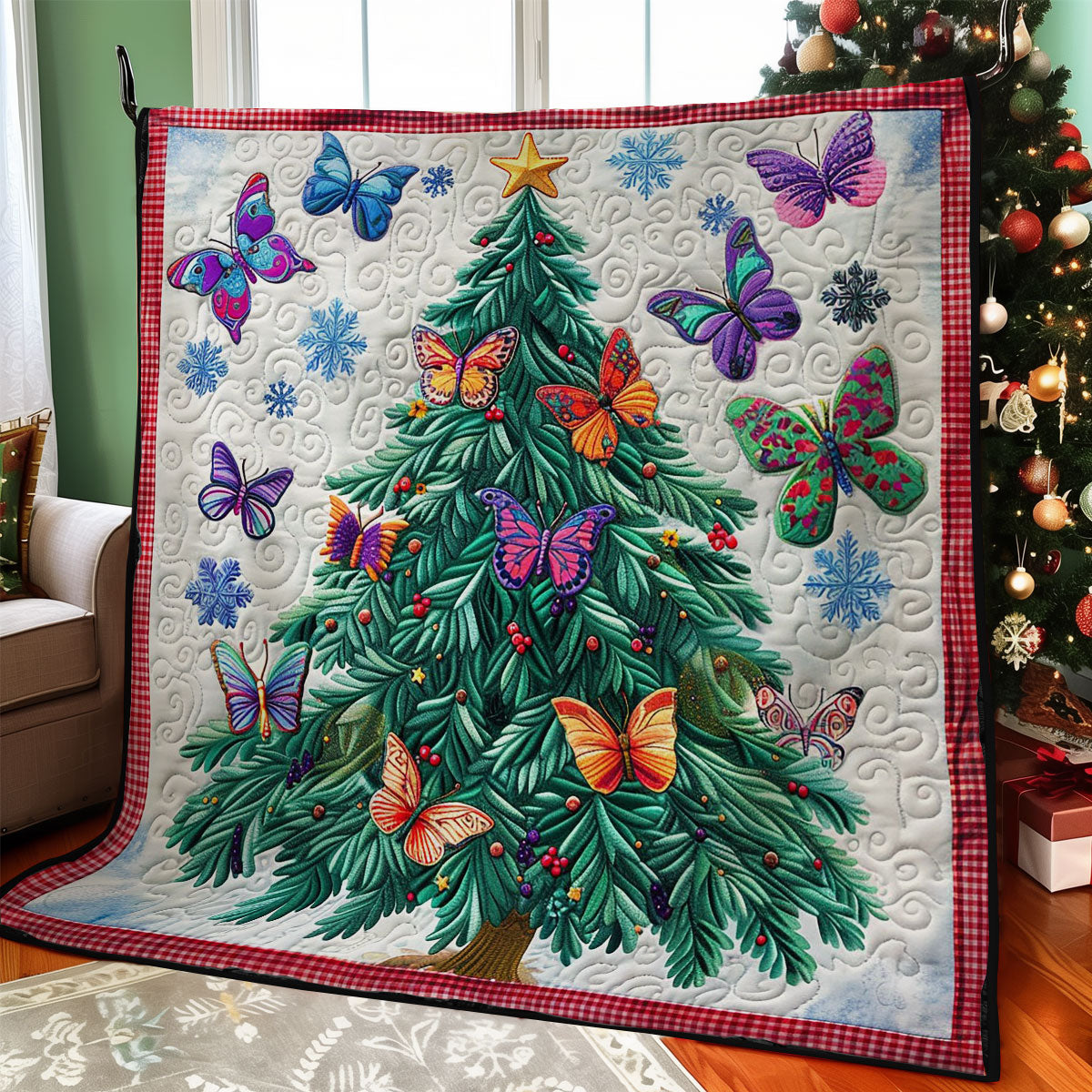Christmas Butterfly CW2310014CL Quilt